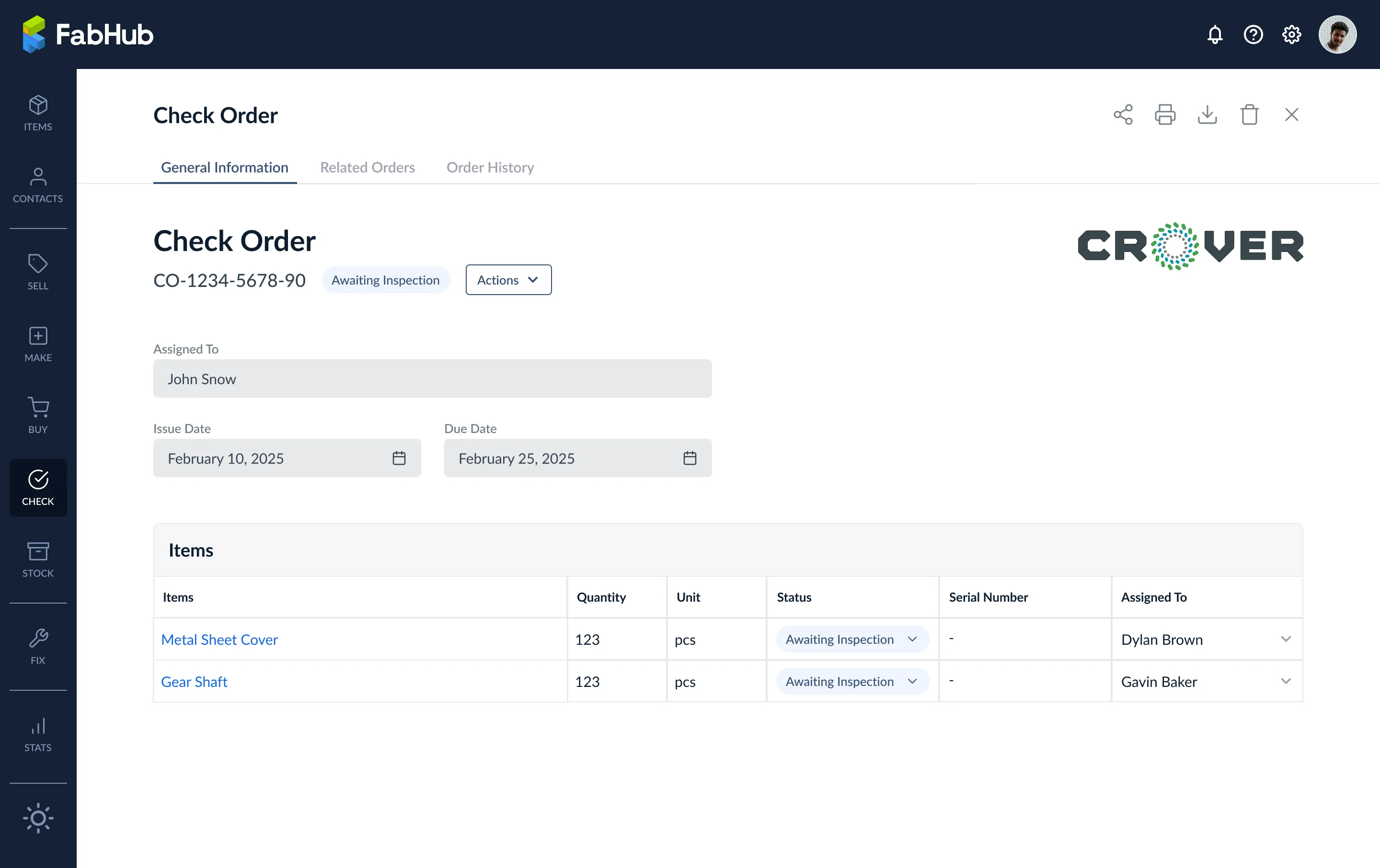 Form view - general information
