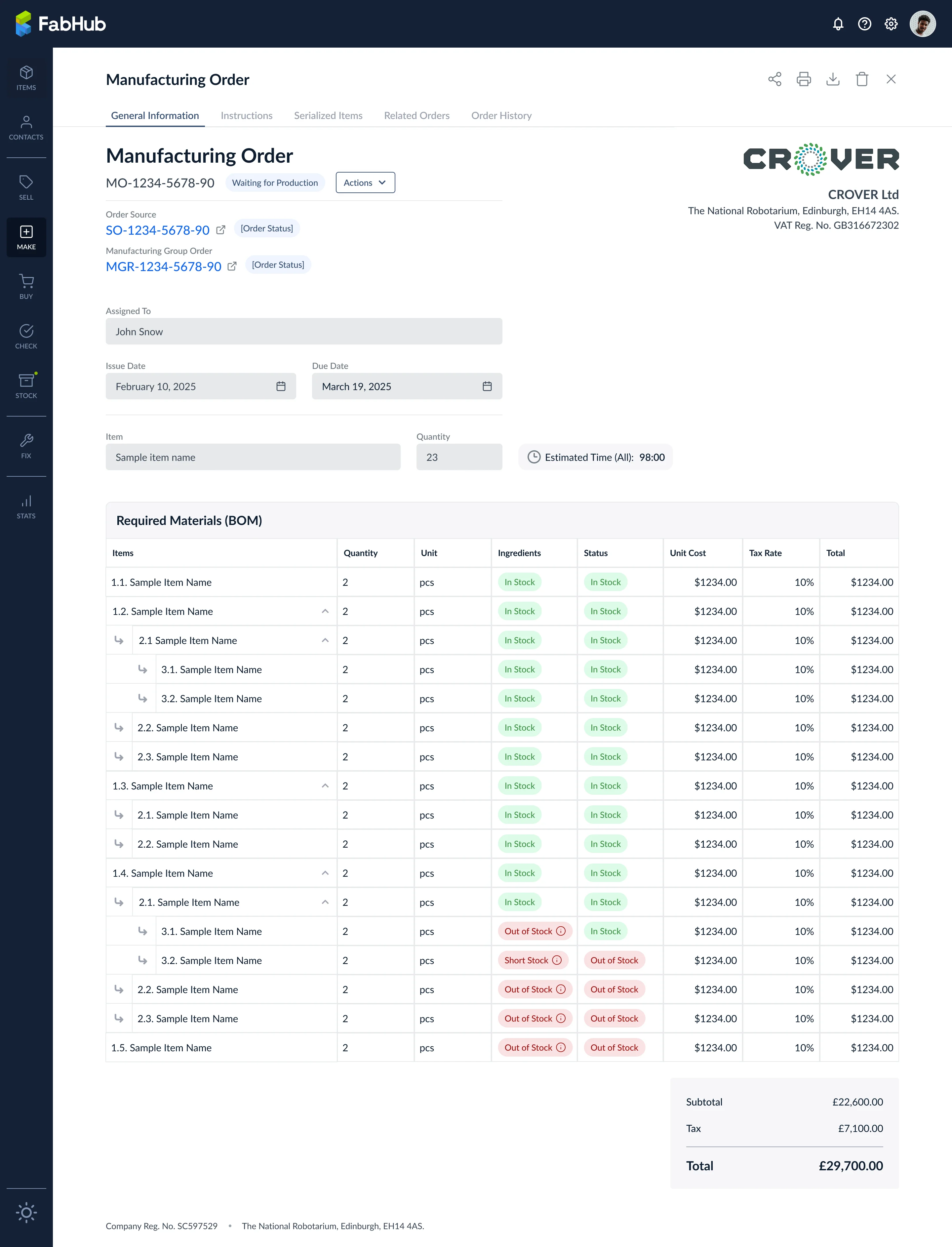 General Information tab