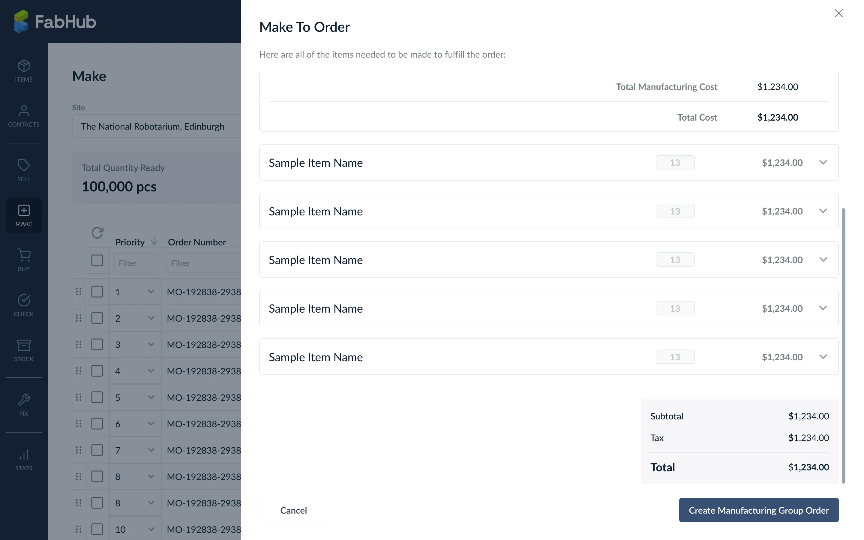 Make to Order with Make privileges